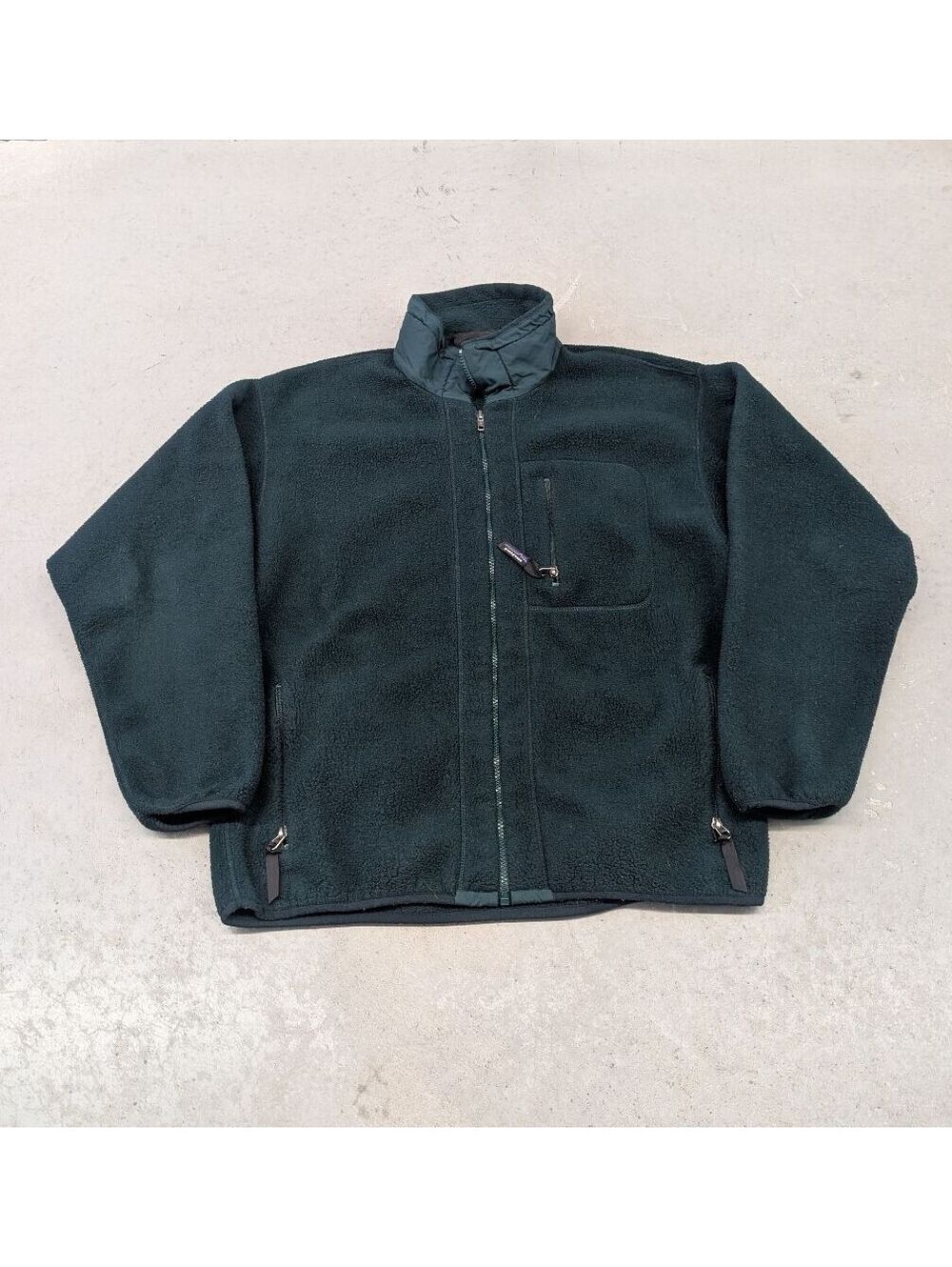 Vintage Patagonia Synchilla Made in USA Green Zip Sweater